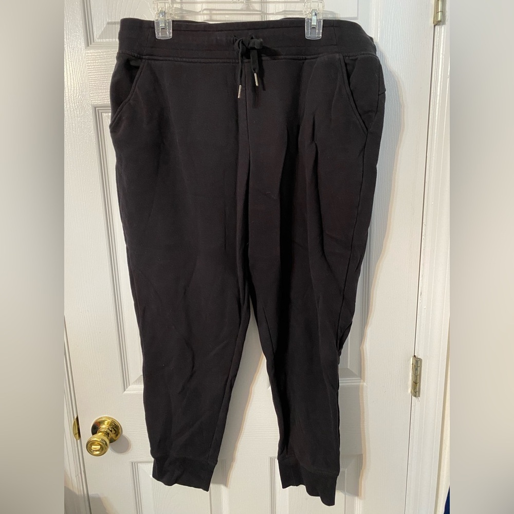 Tek Gear Black XXL women’s jogging sweat pants pockets EUC